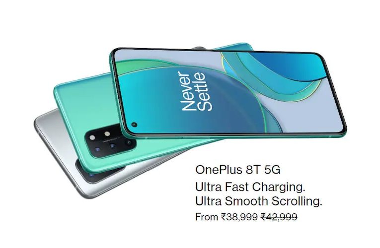 OnePlus 8T at Rs. 38,999